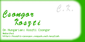 csongor koszti business card